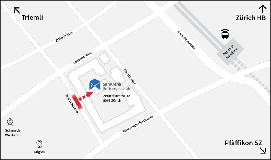 Lageplan Zürich